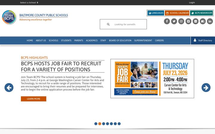 Screenshot of bcps.org