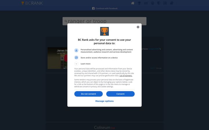 Screenshot of bcrank.us