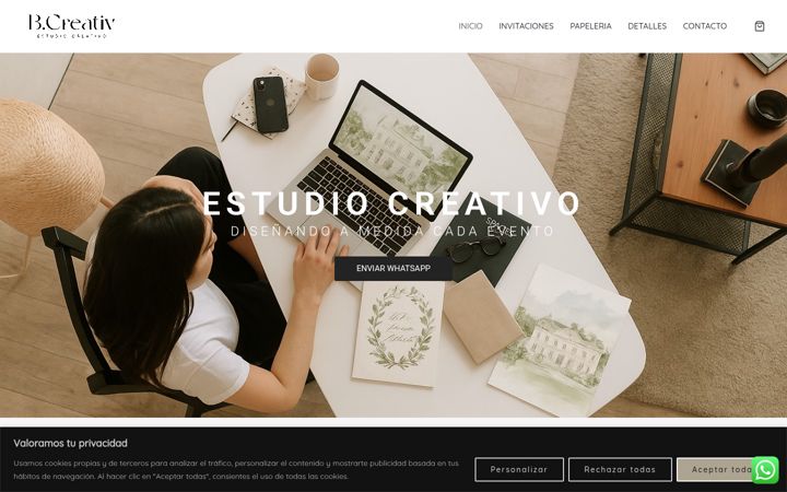 Screenshot ta' bcreativ.es