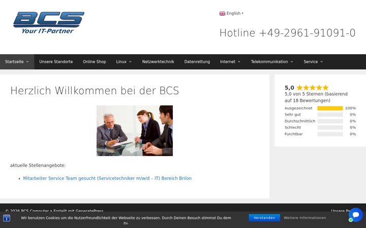 Capture d'écran de bcs-computer.com