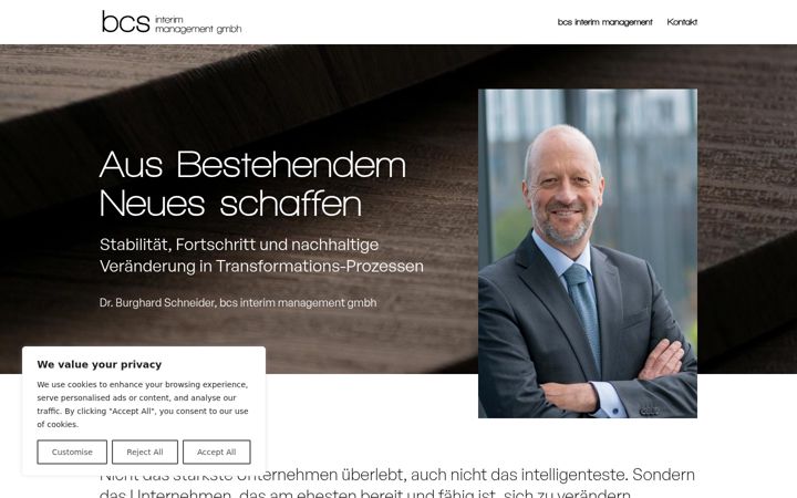 Skærmbillede af bcs-interim-management.ch