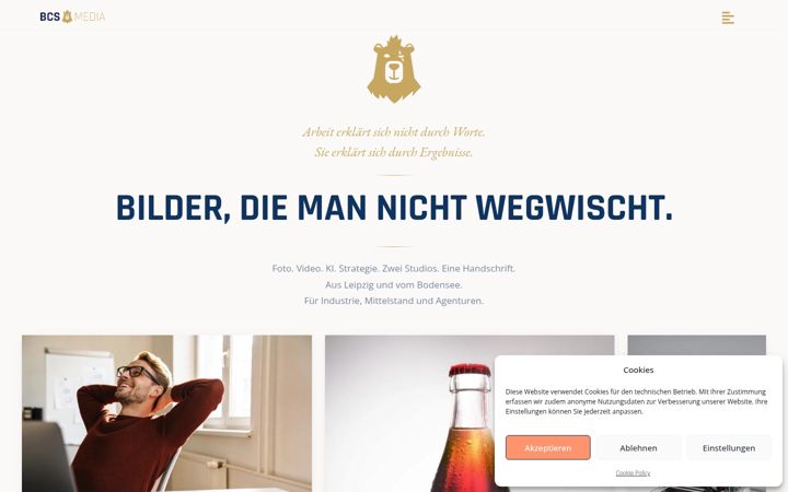 Screenshot of bcs-media.de