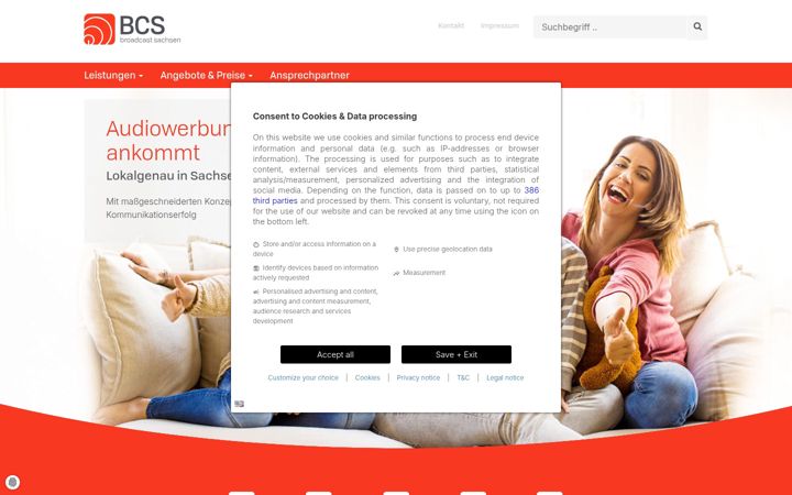 Screenshot of bcs-sachsen.de