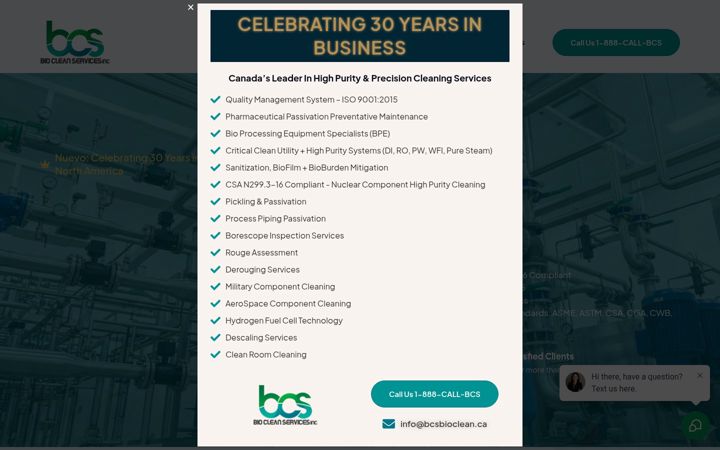 Screenshot of bcsbioclean.com