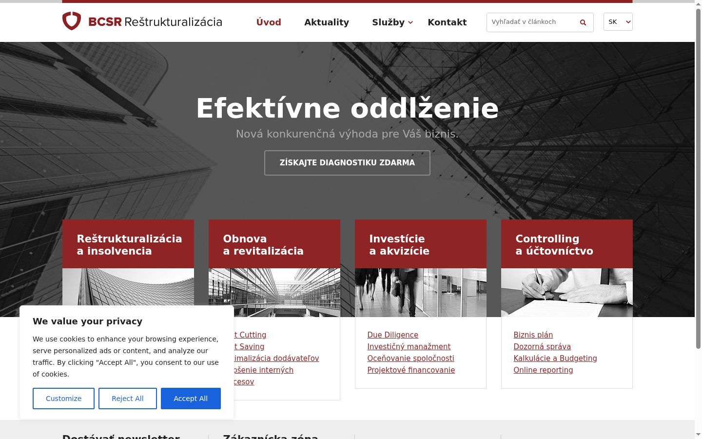 Screenshot des Einwilligungsbanners vor jeglicher Interaktion