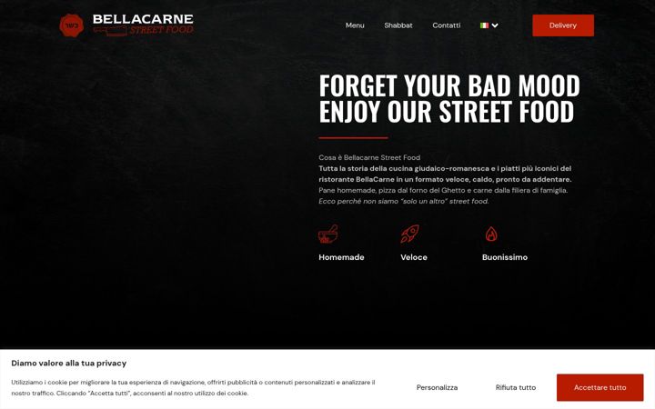 Screenshot of bcstreetfood.it