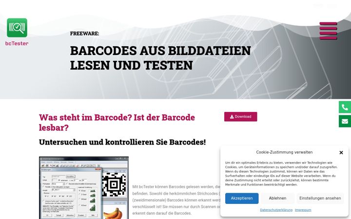 Screenshot of bctester.de