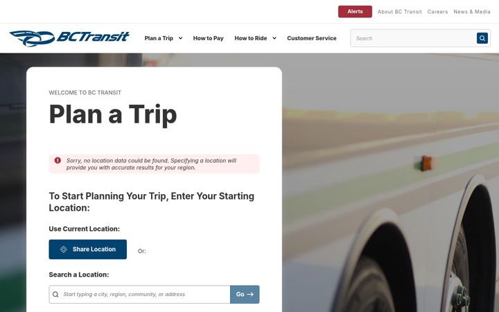 Zrzut ekranu bctransit.com