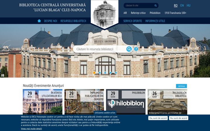 Screenshot of bcucluj.ro
