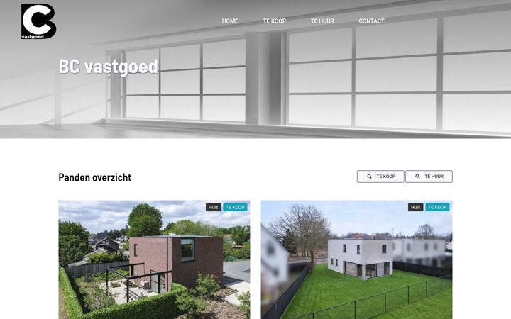Screenshot of bcvastgoed.be