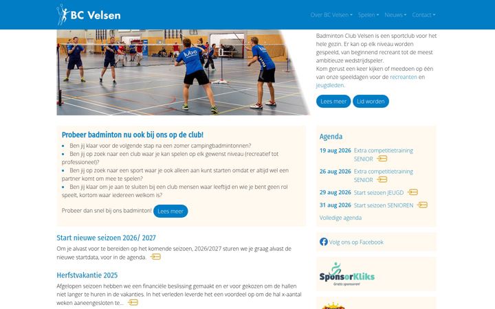 Screenshot ta' bcvelsen.nl