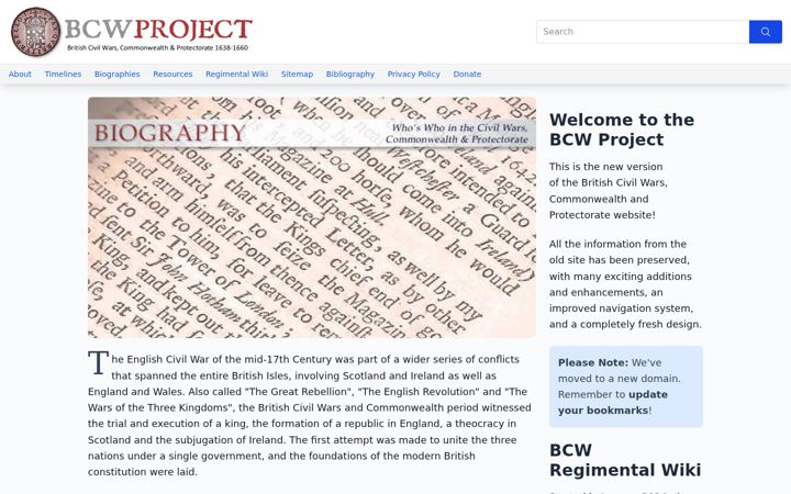 Screenshot of bcw-project.org.uk