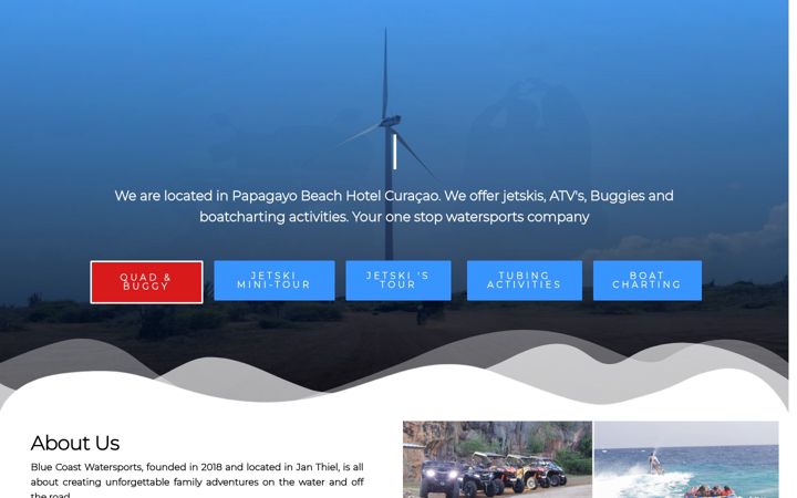 Screenshot of bcwatersportscuracao.com