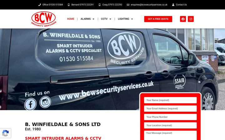 Screenshot of bcwsecurityservices.co.uk