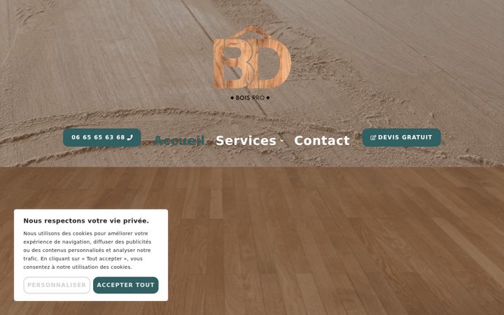 Screenshot of bd-bois-pro.fr