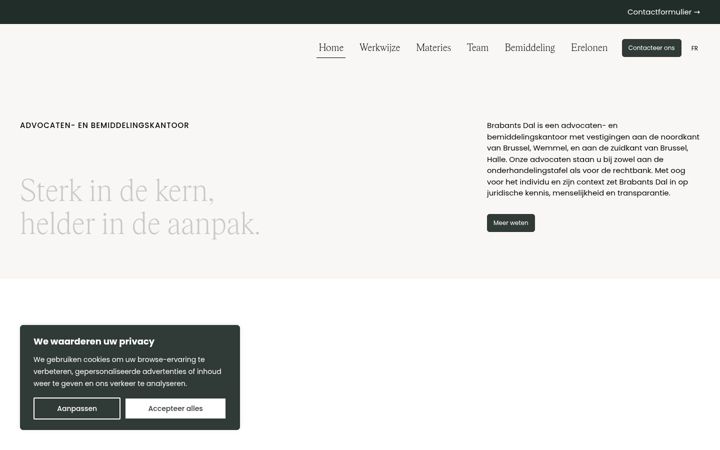 Ekraanipilt saidist bda-law.be