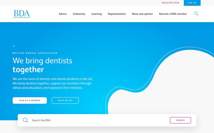 Screenshot of bda.org