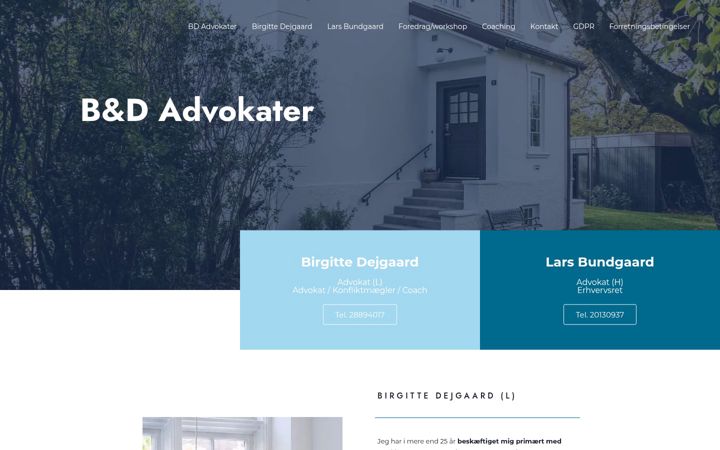 Screenshot of bdadvokater.dk
