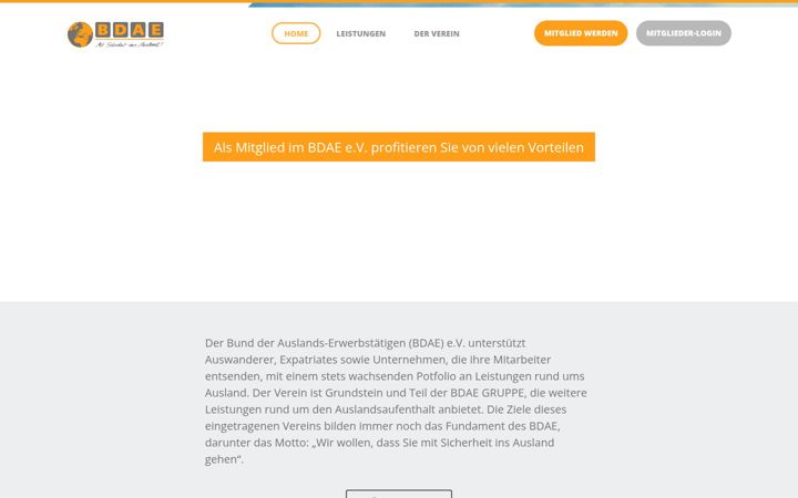 Screenshot of bdae-ev.de