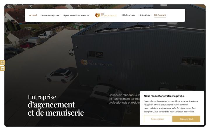 Screenshot stránky bdagencements.fr