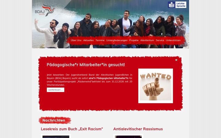 Screenshot of bdaj-bayern.de