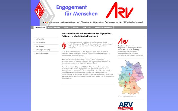 Screenshot of bdarv.de