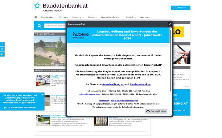 Skärmbild av bdb.at