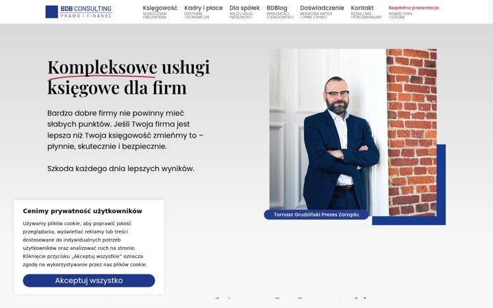 Kuvakaappaus sivustosta bdbconsulting.pl