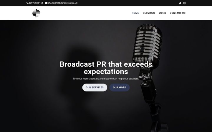 Screenshot of bdbroadcast.co.uk