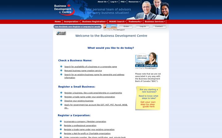Screenshot of bdc-canada.com