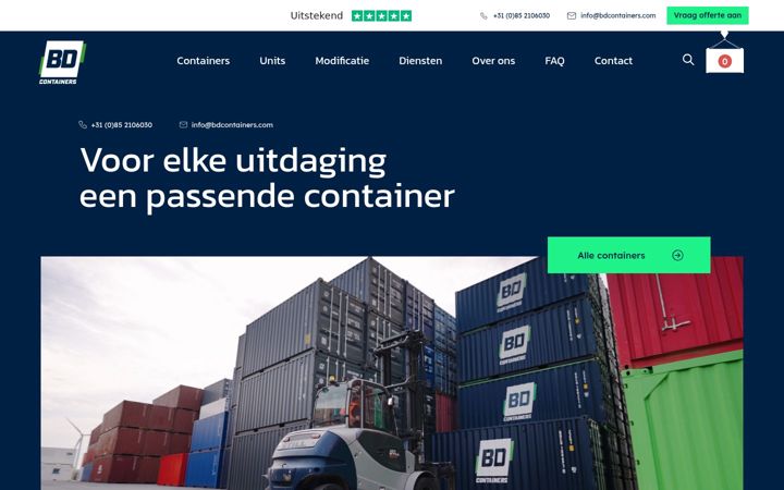 Screenshot of bdcontainers.com