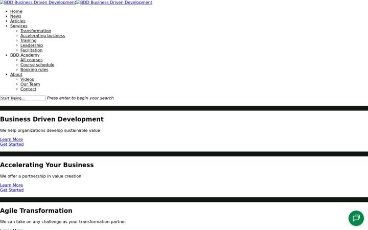 Screenshot of bddagile.com