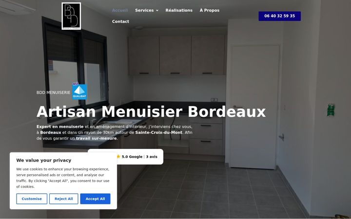 Screenshot of bddmenuiserie.fr