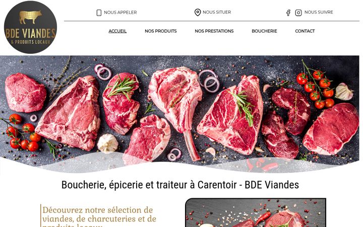 Screenshot of bde-viandes.fr