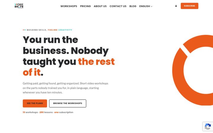 Screenshot of bdhworkshops.com