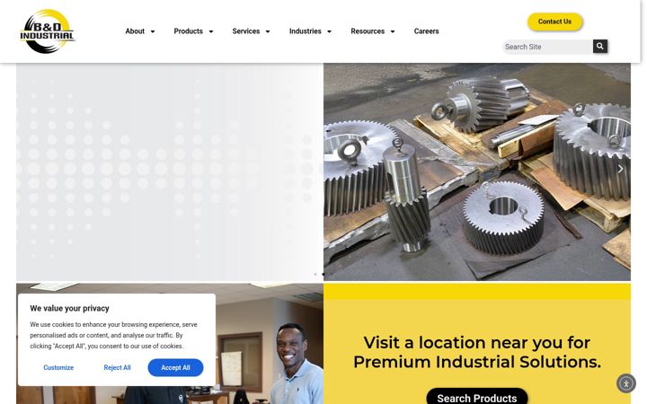 Screenshot of bdindustrial.com