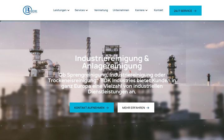 Screenshot of bdk-industrie-gmbh.de