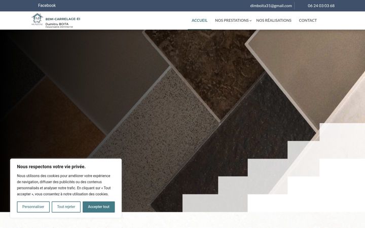 Screenshot του bdm-carrelage.fr