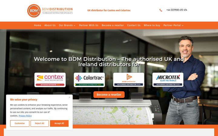 Captura de pantalla de bdmdistribution.co.uk