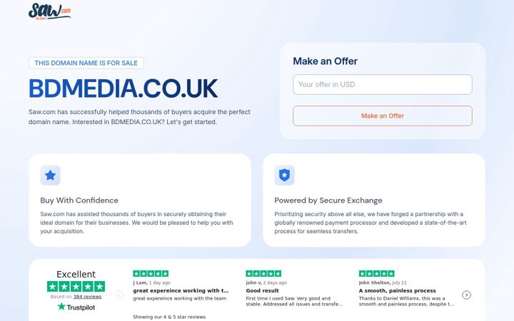 Screenshot of bdmedia.co.uk