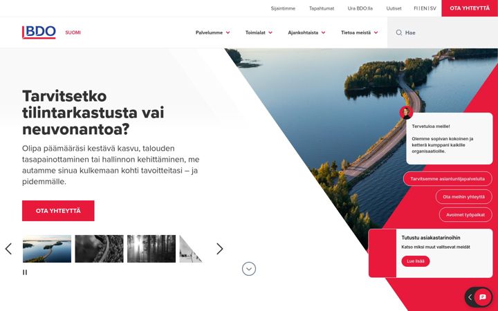 Captură de ecran a bdo.fi