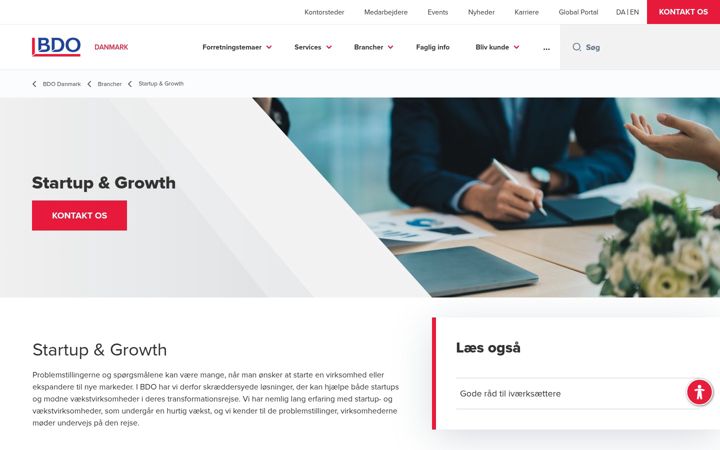 Screenshot of bdostartup.dk