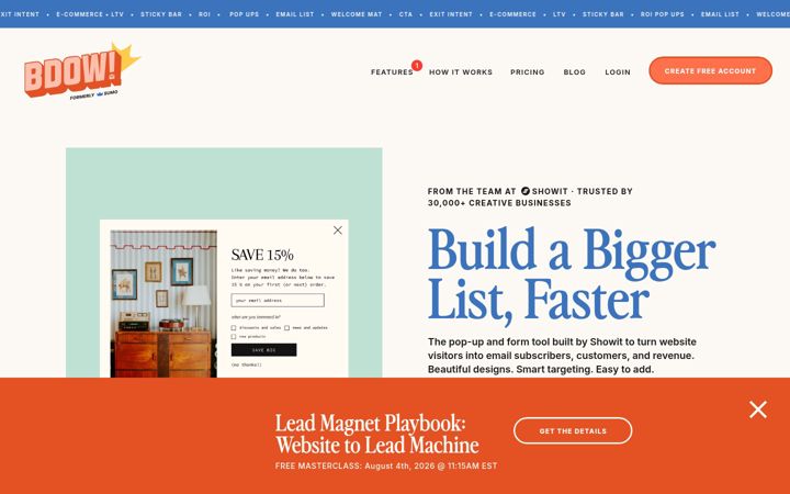 Screenshot of bdow.com