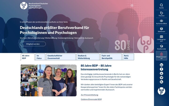 Screenshot of bdp-verband.de