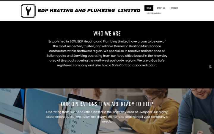 Captura de pantalla de bdpheatingandplumbing.co.uk