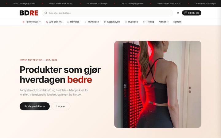 Screenshot of bdre.no