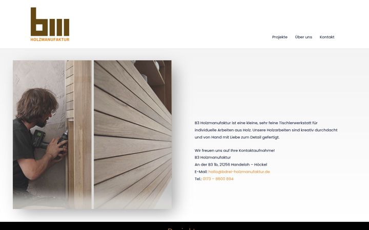 Screenshot of bdrei-holzmanufaktur.de
