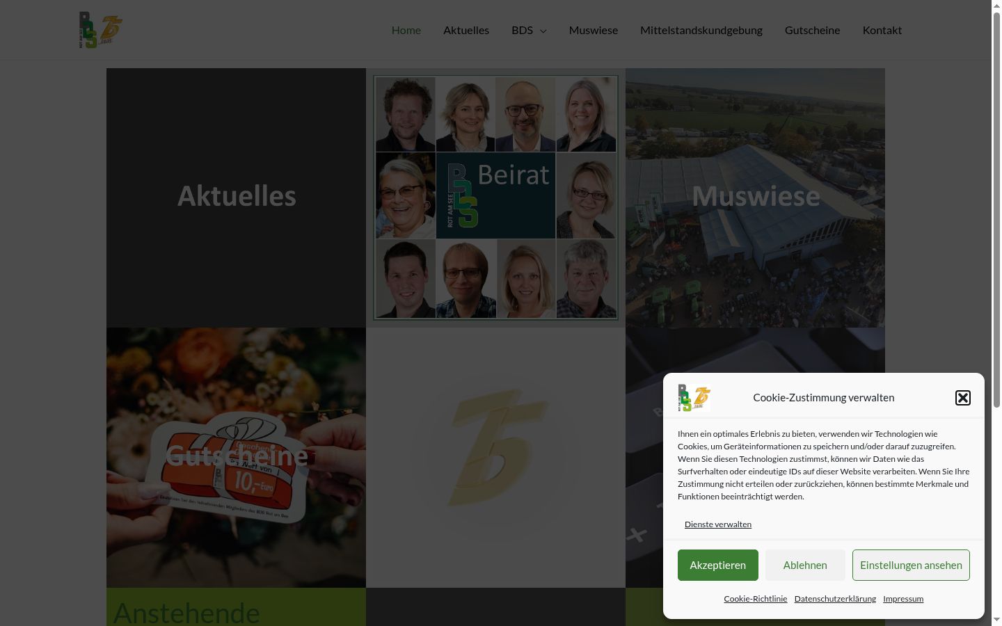 Screenshot del banner di consenso mostrato prima di qualsiasi interazione
