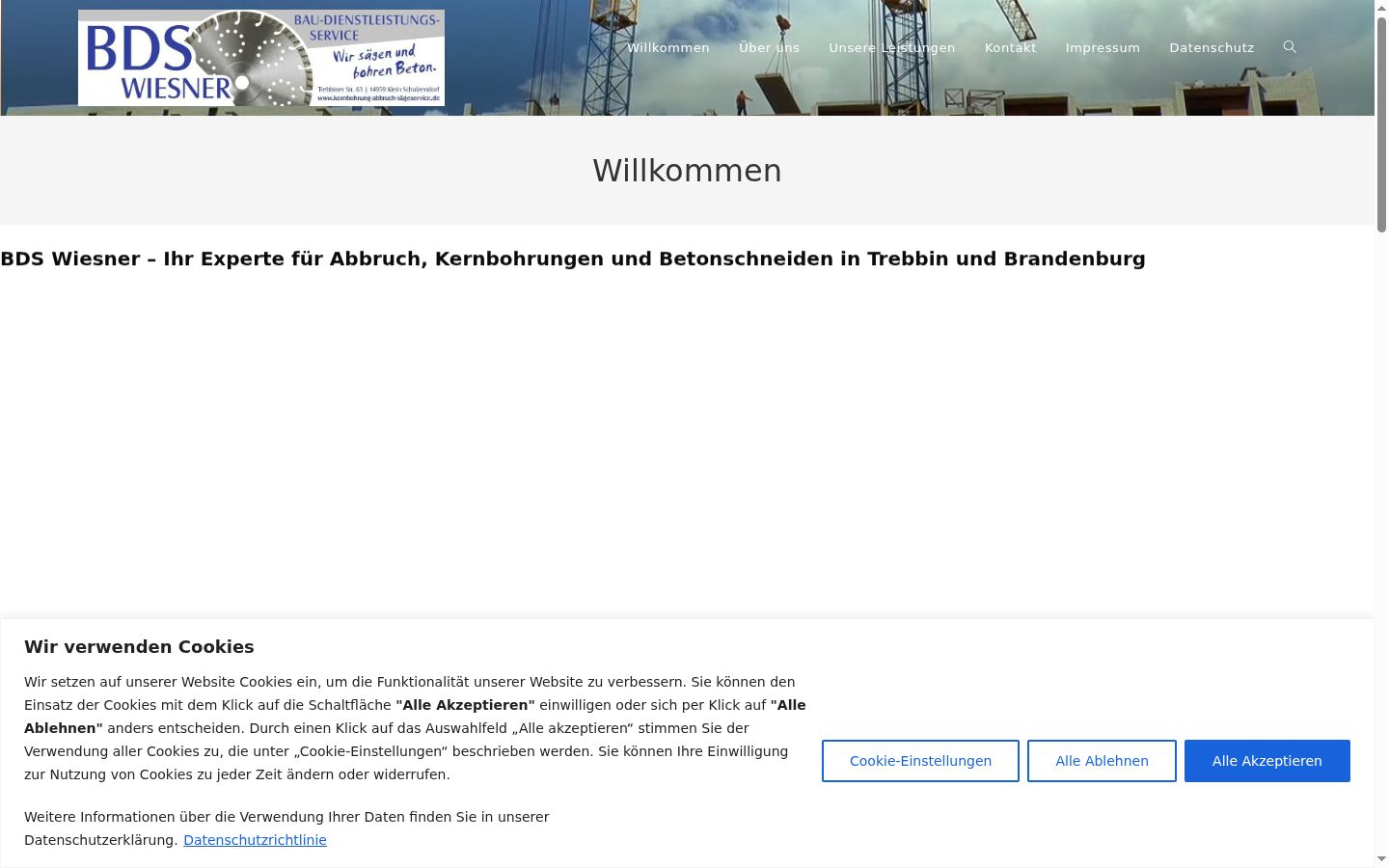 Screenshot of the consent banner shown before any interaction