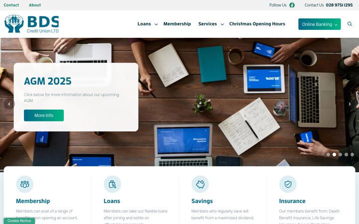 Screenshot of bdscreditunion.com